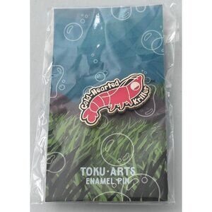 Cold-Hearted Kriller Shrimp Shell Fish Enamel Pin By Toku Arts
